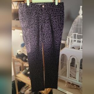 Romeo & Juliet Couture Purple Cheetah Print Pants